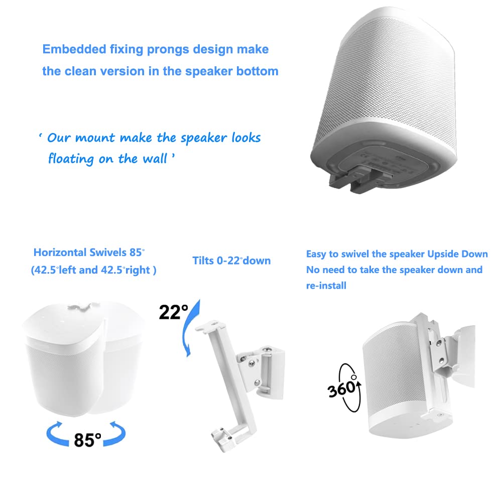 Amazon | EMAQUIN 壁取り付けブラケット - ペアセット(2個) SONOS ONE